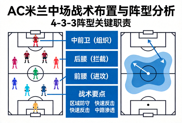AC米兰中场战术布置与阵型分析示意画面